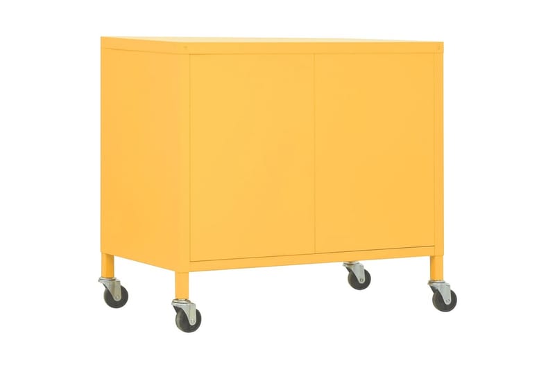 Oppbevaringsskap sennepsgul 60x35x49 cm stål - Gul - Oppbevaring - Skap - Oppbevaringsskap - Omkledningsskap