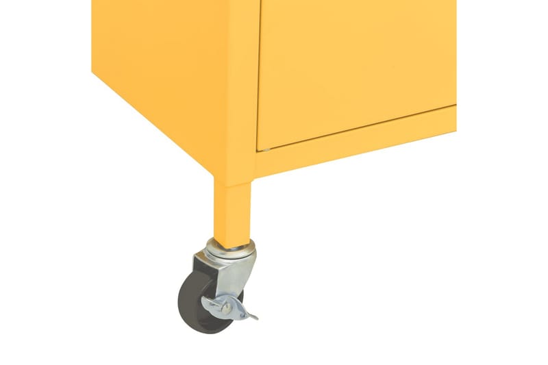 Oppbevaringsskap sennepsgul 60x35x49 cm stål - Gul - Oppbevaring - Skap - Oppbevaringsskap - Omkledningsskap