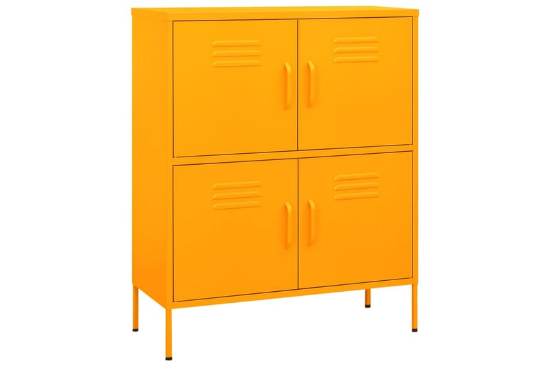 Oppbevaringsskap sennepsgul 80x35x101,5 cm stål - Gul - Oppbevaring - Skap - Oppbevaringsskap - Omkledningsskap