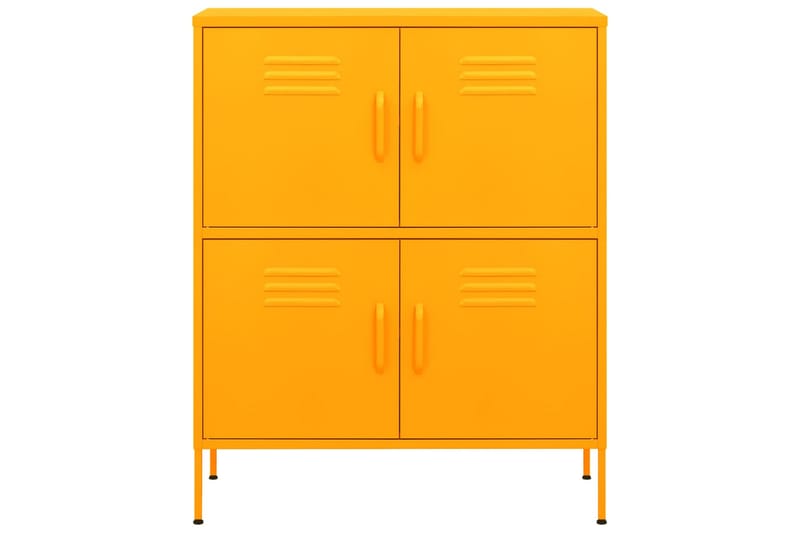 Oppbevaringsskap sennepsgul 80x35x101,5 cm stål - Gul - Oppbevaring - Skap - Oppbevaringsskap - Omkledningsskap