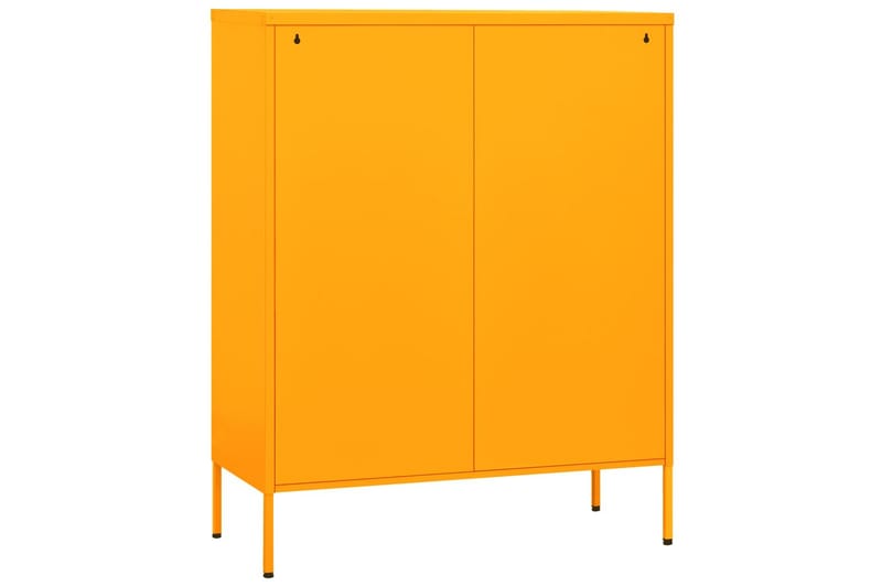 Oppbevaringsskap sennepsgul 80x35x101,5 cm stål - Gul - Oppbevaring - Skap - Oppbevaringsskap - Omkledningsskap
