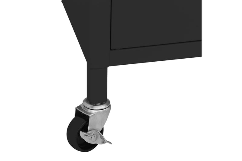 Oppbevaringsskap svart 60x35x49 cm stål - Svart - Oppbevaring - Skap - Oppbevaringsskap - Omkledningsskap