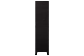 Oppbevaringsskap svart 90x45x180 cm stål - Svart - Oppbevaring - Skap - Oppbevaringsskap - Omkledningsskap