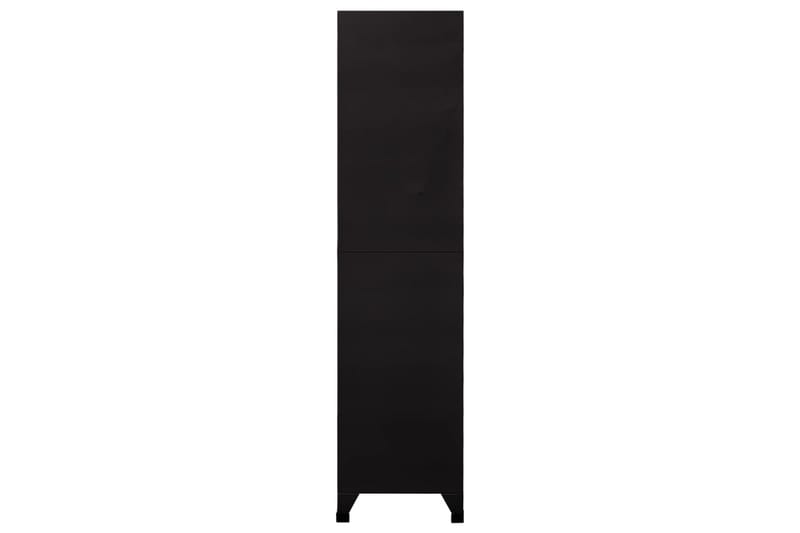 Oppbevaringsskap svart 90x45x180 cm stål - Svart - Oppbevaring - Skap - Oppbevaringsskap - Omkledningsskap