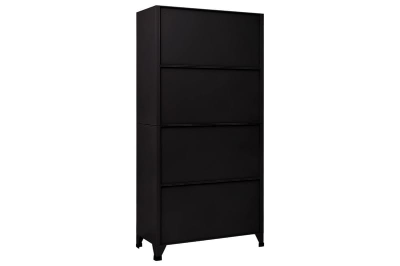 Oppbevaringsskap svart 90x45x180 cm stål - Svart - Oppbevaring - Skap - Oppbevaringsskap - Omkledningsskap