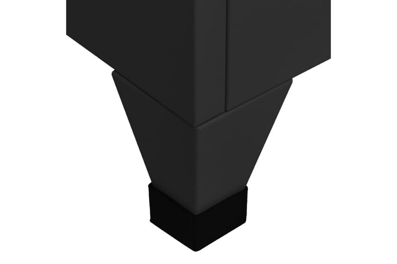 Oppbevaringsskap svart 90x45x180 cm stål - Svart - Omkledningsskap