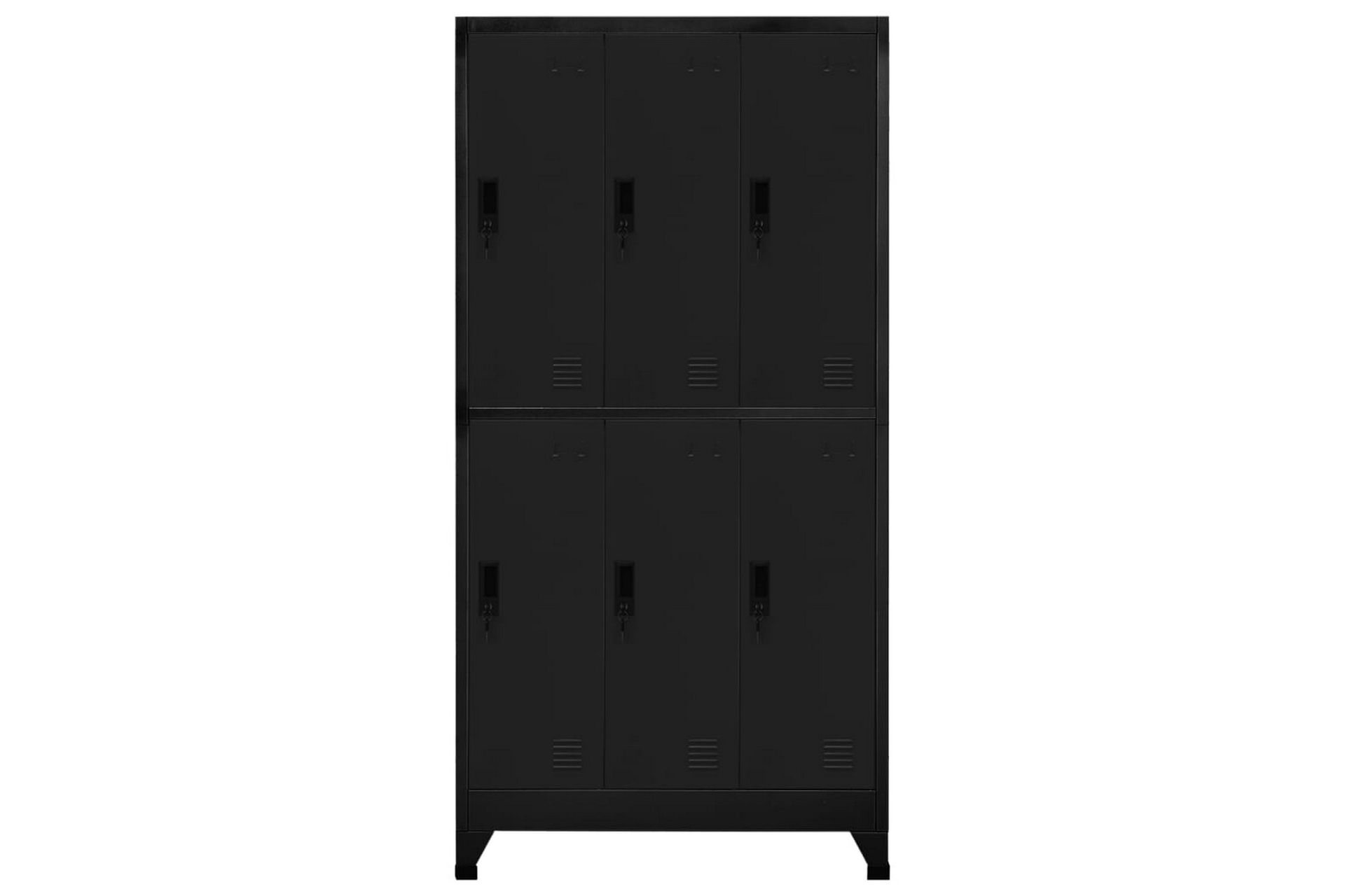 Oppbevaringsskap svart 90x45x180 cm stål - Svart - Oppbevaring - Skap - Oppbevaringsskap - Omkledningsskap