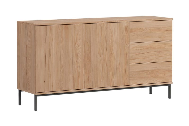 Querty Skapkommode 150x80x41 cm - Natur/Svart - Oppbevaring - Skap - Oppbevaringsskap