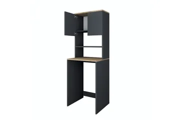 Ramdev Highboard - Valnøtt/Antrasitt - Hus & oppussing - Kjøkken & bad - Baderom - Baderomsmøbler & baderomsinnredning - Servantskap & kommode