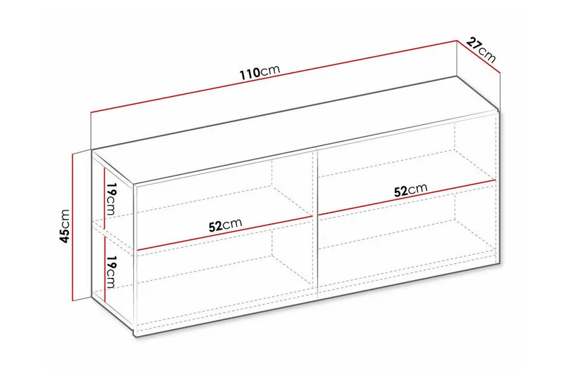 Rathmore Highboard NO_BRAND Ljusgrå - Oppbevaring - Skap - Oppbevaringsskap