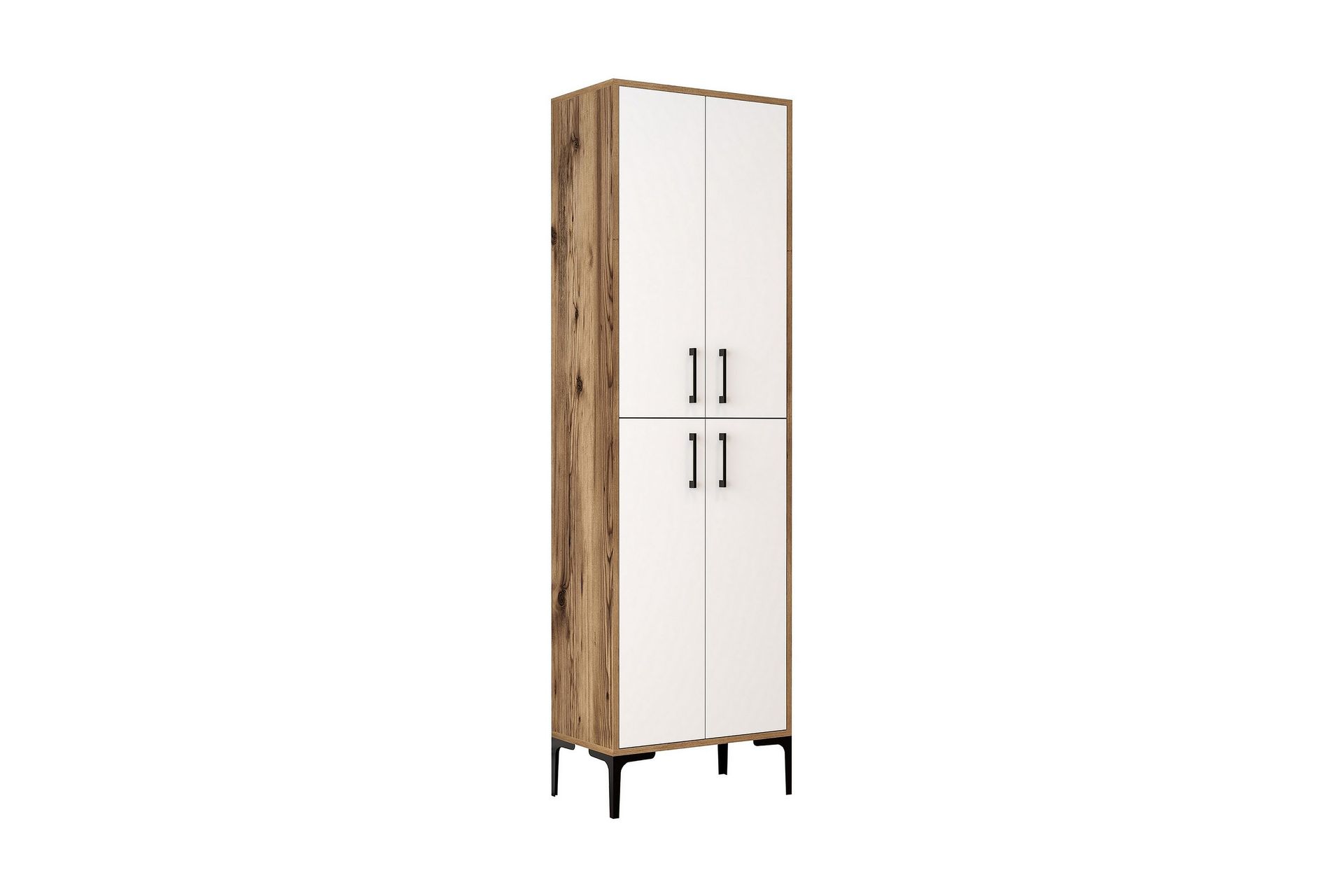 Retzow Highboard 60x35 cm - Mørkebrun/Hvit