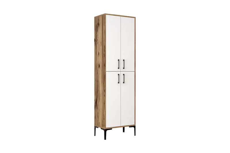 Retzow Highboard 60x35 cm - Mørkebrun/Hvit - Oppbevaring - Skap - Oppbevaringsskap