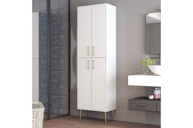Retzow Highboard - Gull/Hvit - Oppbevaring - Skap - Oppbevaringsskap