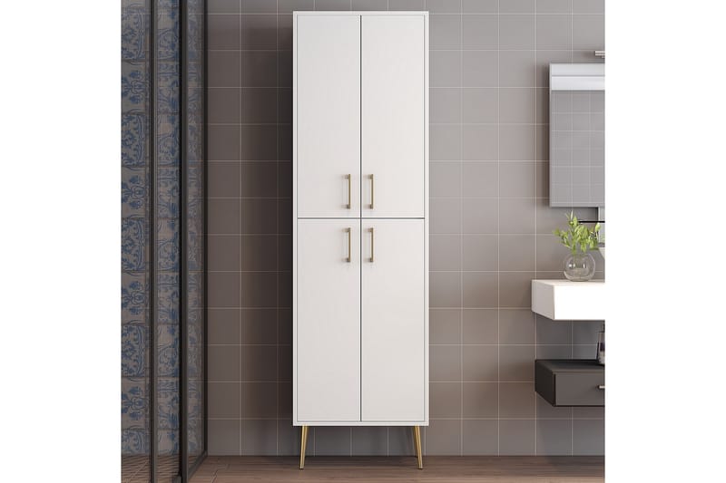 Retzow Highboard - Gull/Hvit - Oppbevaring - Skap - Oppbevaringsskap