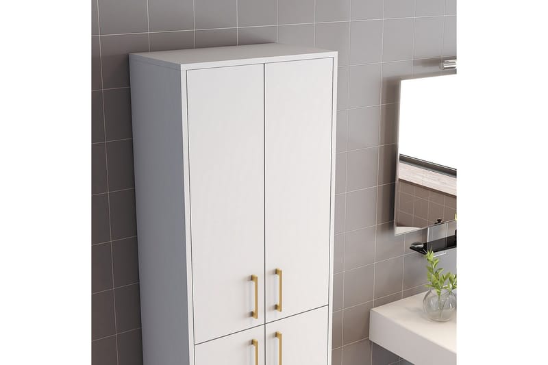 Retzow Highboard - Gull/Hvit - Oppbevaring - Skap - Oppbevaringsskap