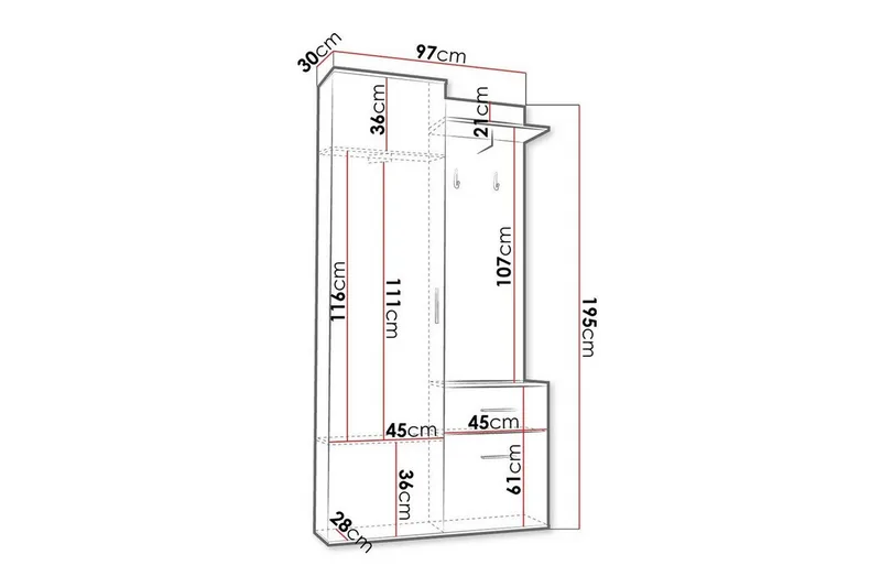 Rosehall Highboard Black - Oppbevaring - Skap - Oppbevaringsskap
