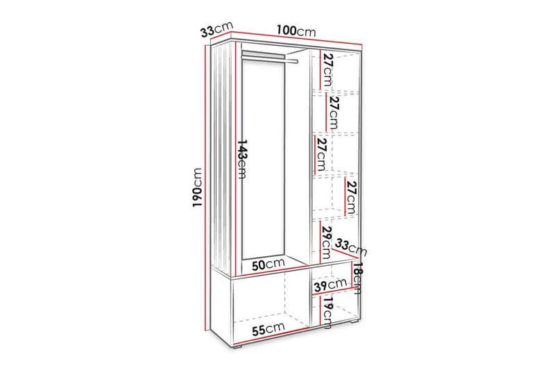 Rosehall Highboard Brown - Oppbevaring - Skap - Oppbevaringsskap