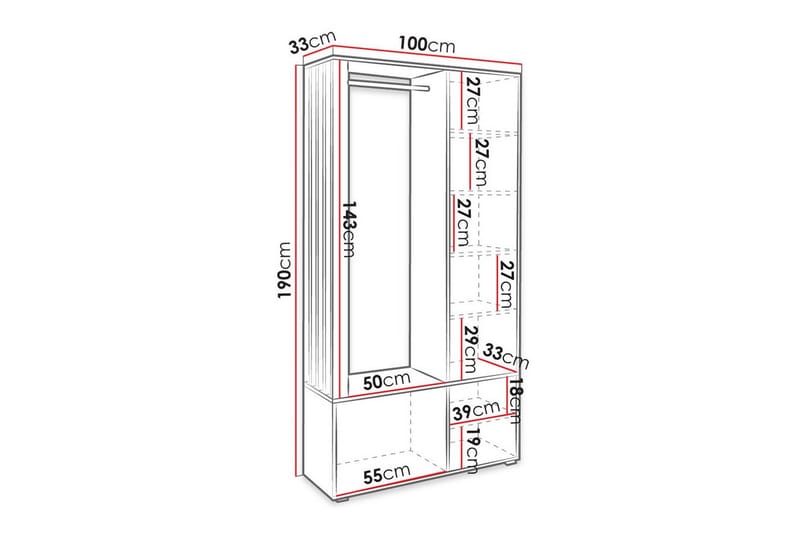 Rosehall Highboard - Brun - Oppbevaring - Skap - Oppbevaringsskap