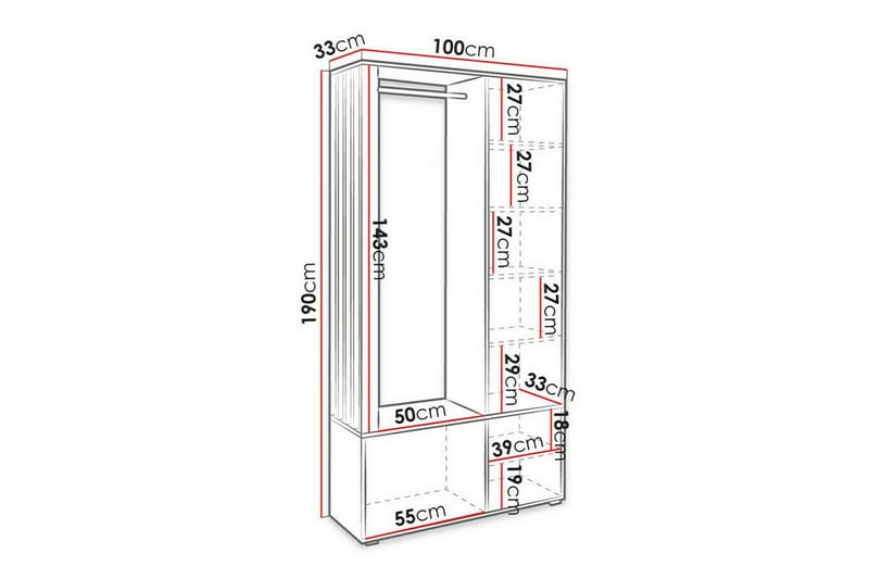Rosehall Highboard - Svart - Oppbevaring - Skap - Oppbevaringsskap