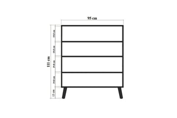 Sakarya Highboard 95x111 cm Multifarget - Hanah Home - Oppbevaring - Skap - Oppbevaringsskap