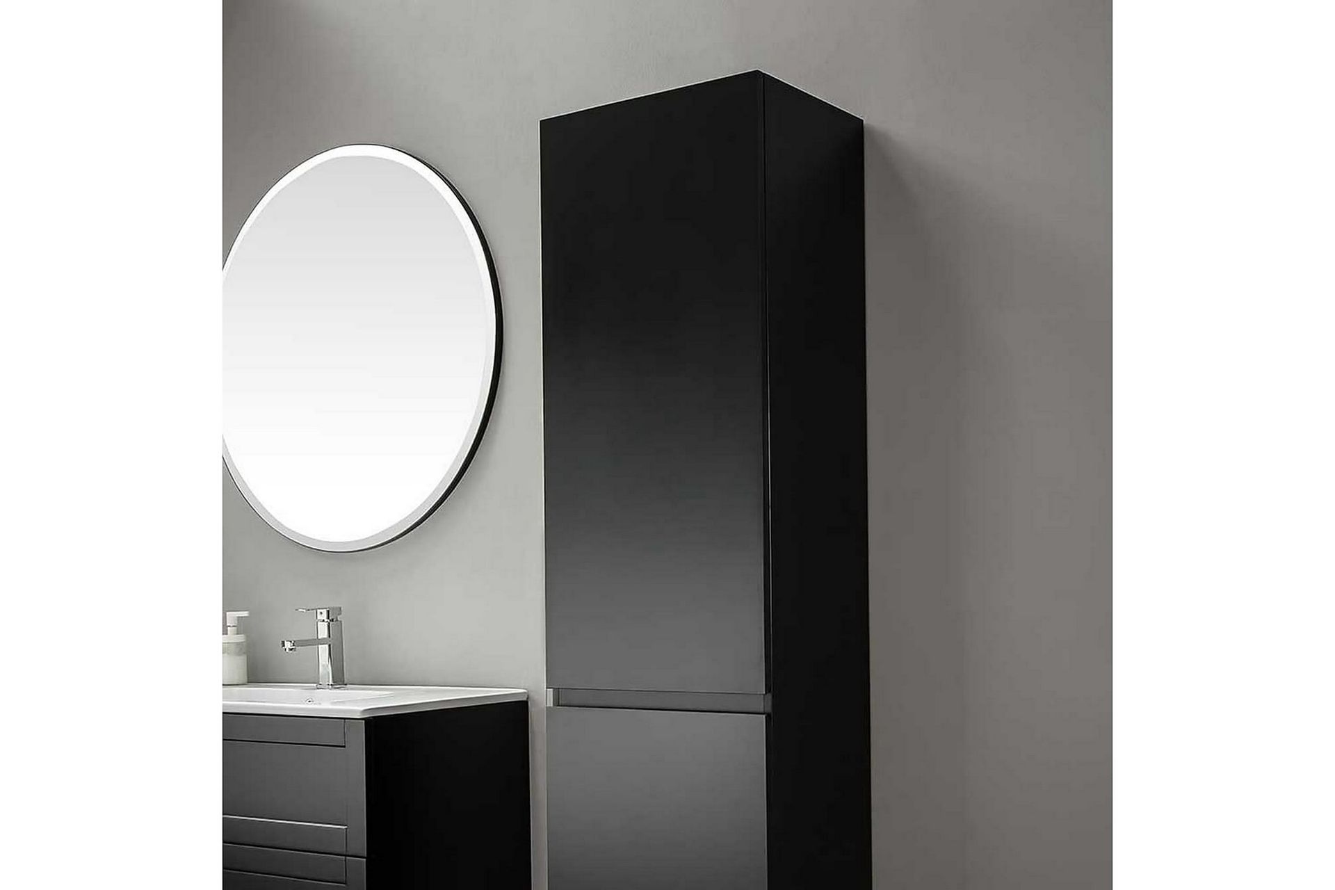 Sideskap Bathlife Euphoria Svart - MDF - Oppbevaring - Skap - Oppbevaringsskap
