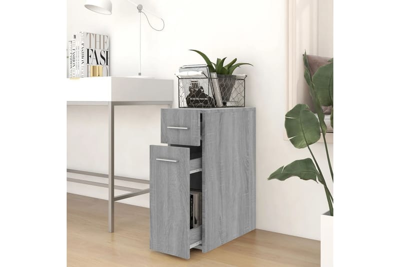 beBasic Apotekskap grå sonoma 20x45,5x60 cm konstruert tre - GrÃ¥ - Oppbevaring - Skap - Oppbevaringsskap - Sikkerhetsskap - Medisinskap