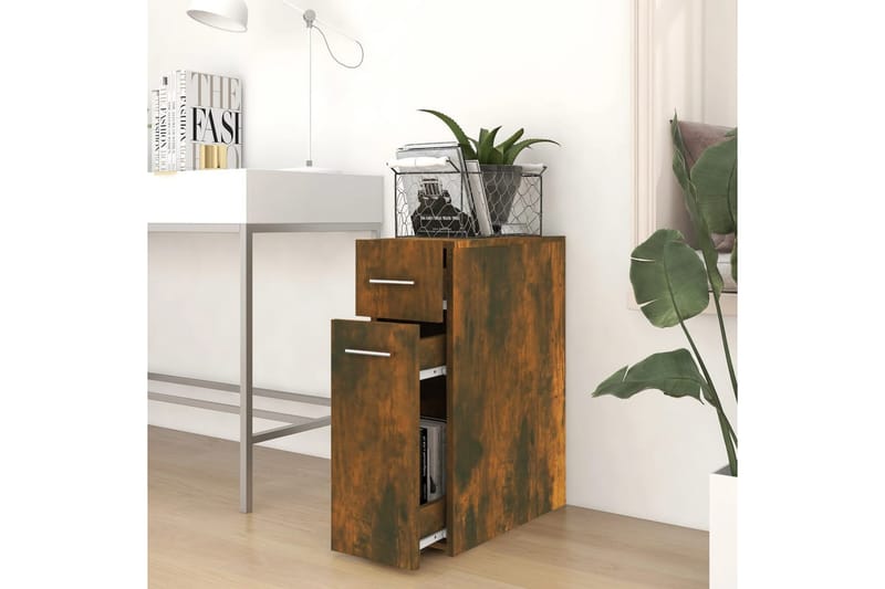 beBasic Apotekskap røkt eik 20x45,5x60 cm konstruert tre - Brun - Oppbevaring - Skap - Oppbevaringsskap - Sikkerhetsskap - Medisinskap