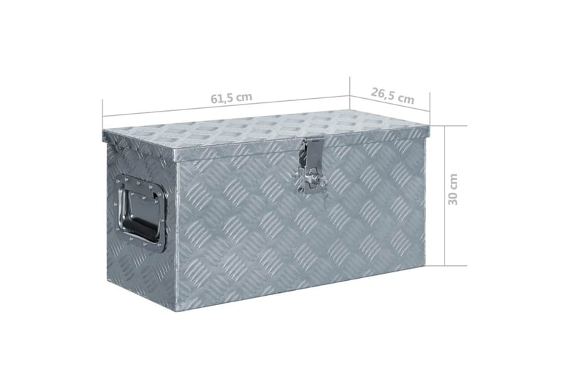Aluminiumsboks 61,5x26,5x30 cm sølv - Oppbevaring - Skap - Oppbevaringsskap - Sikkerhetsskap - Deponeringsskap