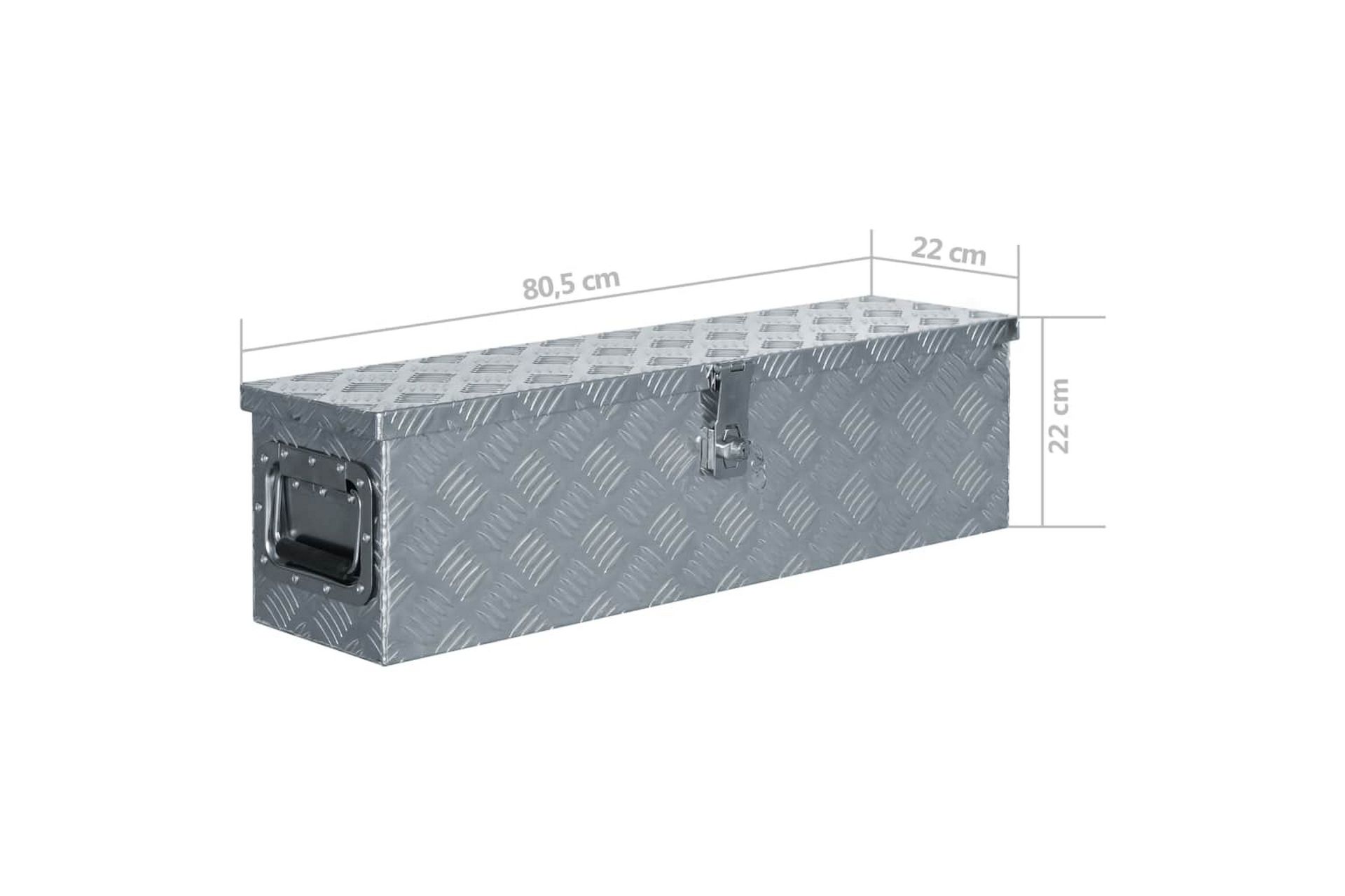 Aluminiumsboks 80,5x22x22 cm sølv - Oppbevaring - Skap - Oppbevaringsskap - Sikkerhetsskap - Deponeringsskap
