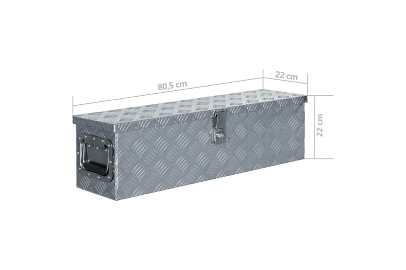 Aluminiumsboks 80,5x22x22 cm sølv - Oppbevaring - Skap - Oppbevaringsskap - Sikkerhetsskap - Deponeringsskap