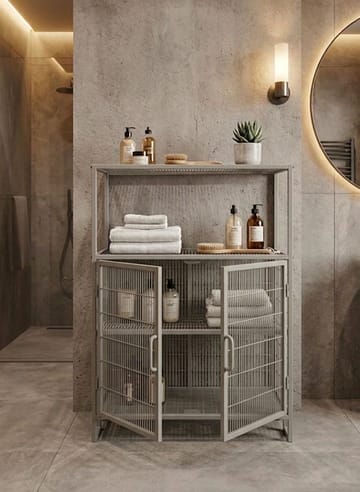 Flerbruks skap Hanah Home Kron (68,5 x 91,5 x 33 cm) Grå - Hus & oppussing - Kjøkken & bad - Baderom - Baderomsmøbler & baderomsinnredning - Oppbevaring til baderom