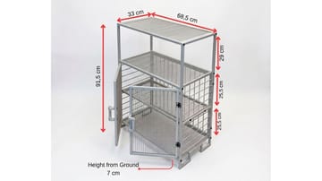 Flerbruks skap Hanah Home Kron (68,5 x 91,5 x 33 cm) Grå - Hus & oppussing - Kjøkken & bad - Baderom - Baderomsmøbler & baderomsinnredning - Oppbevaring til baderom