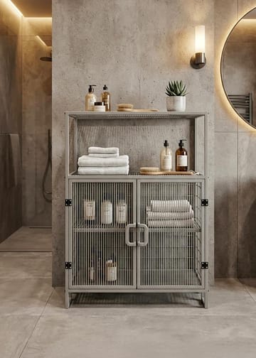 Flerbruks skap Hanah Home Kron (68,5 x 91,5 x 33 cm) Grå - Hus & oppussing - Kjøkken & bad - Baderom - Baderomsmøbler & baderomsinnredning - Oppbevaring til baderom
