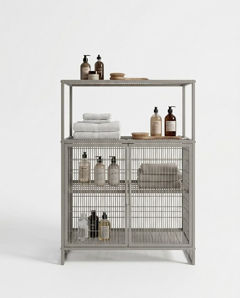 Flerbruks skap Hanah Home Kron (68,5 x 91,5 x 33 cm) Grå - Oppbevaring - Skap - Oppbevaringsskap - Sikkerhetsskap - Medisinskap