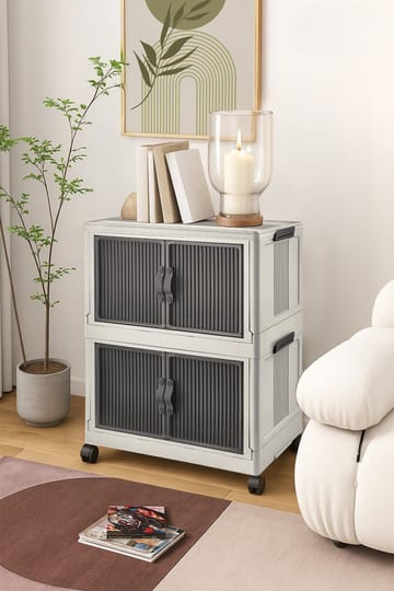 Flerbruks skap Hanah Home Lavine 67 (32 x 67 x 56 cm) Hvit - Møbler - Barnemøbler - Oppbevaring barnerom - Skap barnerom