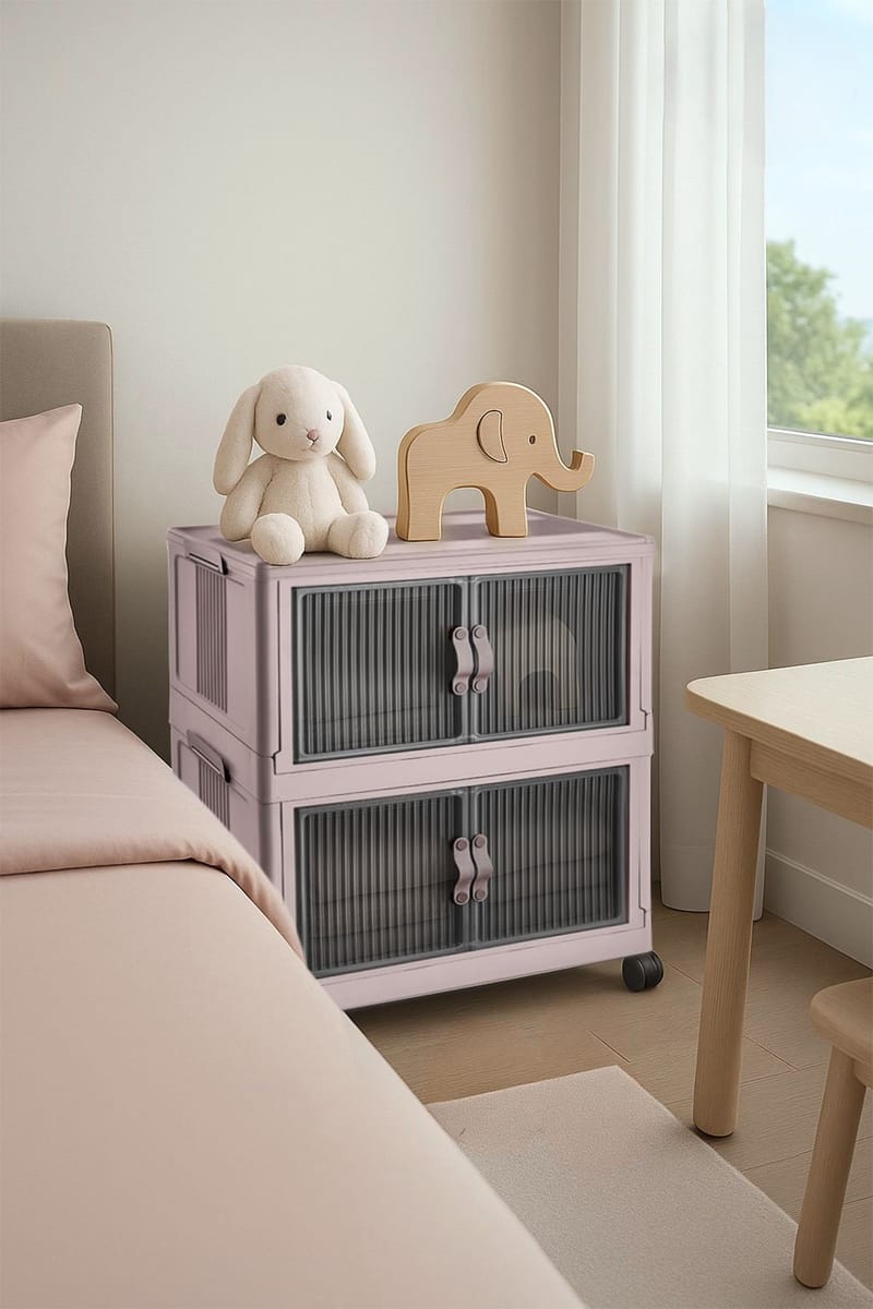 Flerbruks skap Hanah Home Lavine 67 (32 x 67 x 56 cm) Pulver - Møbler - Barnemøbler - Oppbevaring barnerom - Skap barnerom