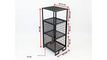 Flerbruks skap Hanah Home Vorn (41,5 x 96 x 33 cm) Svart - Hus & oppussing - Kjøkken & bad - Baderom - Baderomsmøbler & baderomsinnredning - Oppbevaring til baderom