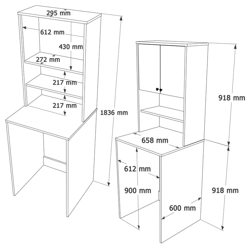 Vaskemaskinskap Hanah Home Nord (65,8 x 183,6 x 60 cm) White Oak - Hvit og eik - Oppbevaring - Skap - Oppbevaringsskap - Sikkerhetsskap - Medisinskap