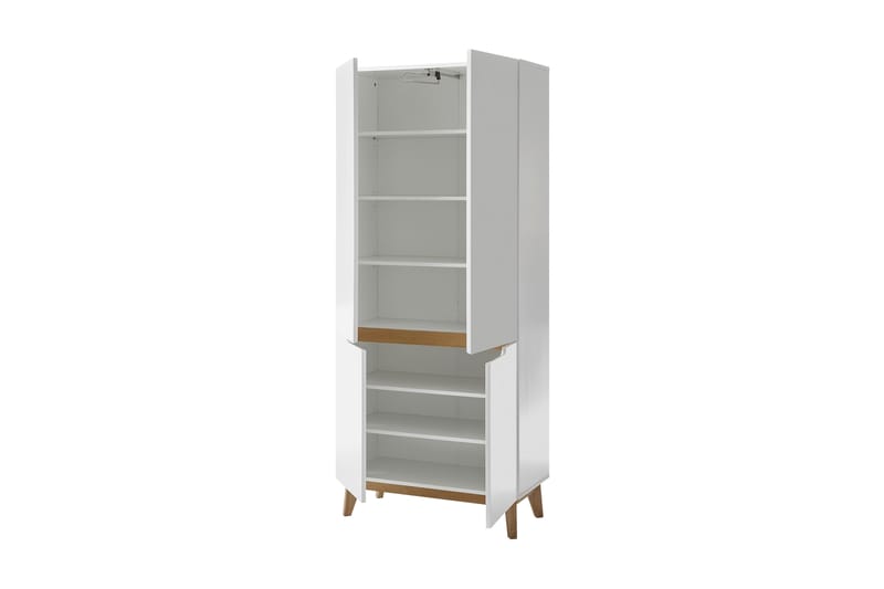 Siraaj Foajé Skap 85 cm - Hvit / Eik - Oppbevaring - Skap - Oppbevaringsskap