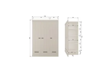 Skap Connect 3-Dører - Beige - Oppbevaring - Klesoppbevaring - Garderober & garderobesystem - Garderobeskap & klesskap