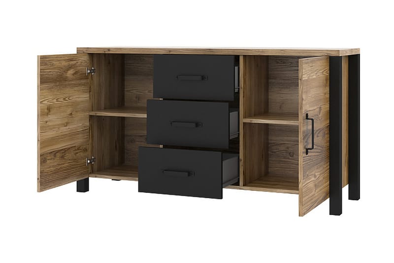 Skarebol Skap - Svart/Tre/Natur - Oppbevaring - Skap - Oppbevaringsskap