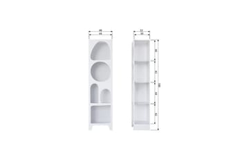 Small Bokhylle 47,5 cm i Malt Tre - Hvit - Oppbevaring - Hyller - Bokhylle