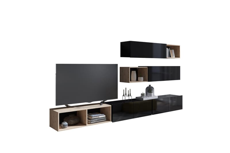 Stakem TV-Møbelsett - Svart - Møbler - Sofaer - Sovesofaer - Sovesofa divan