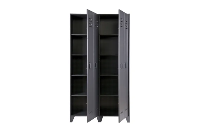 Stijn Oppbevaringsskap 103x187x40 cm - Stålgrå Furu - Oppbevaring - Skap - Oppbevaringsskap - Omkledningsskap