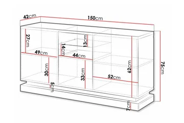 Strontian Highboard Scandinavian Choice Black - Oppbevaring - Skap - Oppbevaringsskap