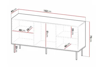 Strontian Highboard Scandinavian Choice Black - Oppbevaring - Skap - Oppbevaringsskap