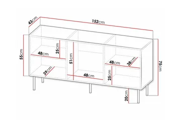Strontian Highboard Scandinavian Choice Black - Oppbevaring - Skap - Oppbevaringsskap