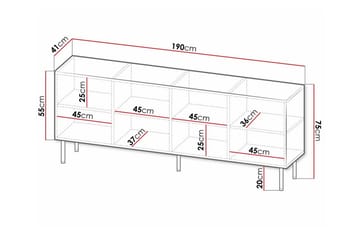 Strontian Highboard Scandinavian Choice Black - Oppbevaring - Skap - Oppbevaringsskap
