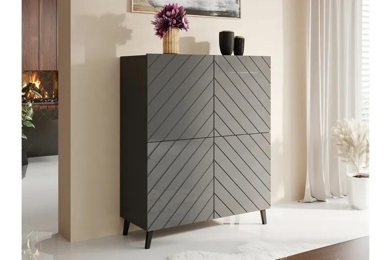 Strontian Highboard Scandinavian Choice Graphite - Oppbevaring - Skap - Oppbevaringsskap
