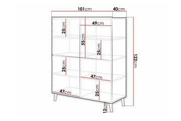 Strontian Highboard Scandinavian Choice Graphite - Oppbevaring - Skap - Oppbevaringsskap